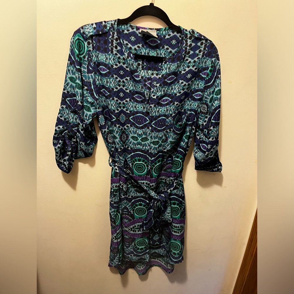 Anthropologie Maeve Ikat Frequencies dress M - Picture 2 of 9